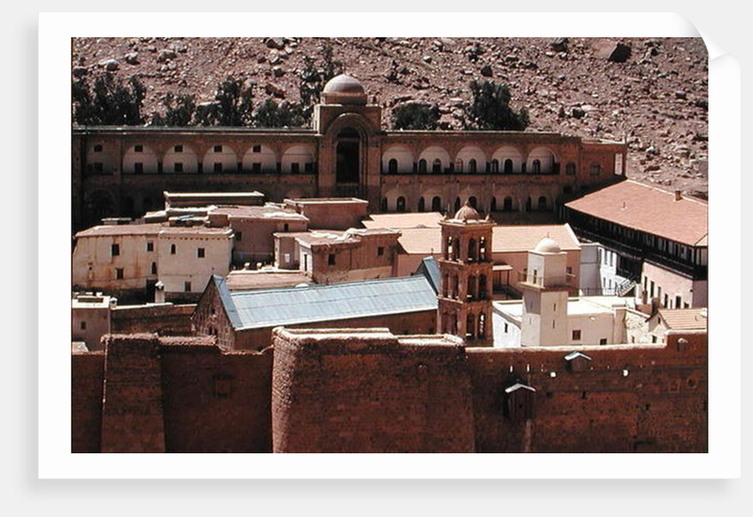 View of the complex of the Sacred Monastery of the God-Trodden Mount Sinai by Byzantine School
