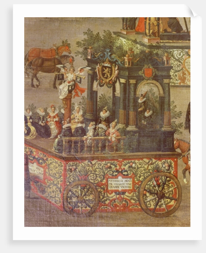 The Triumph of Archduchess Isabella in the Ommeganck in Brussels on 31st May 1615, detail of the Car of the Court of Isabella, 1615 by Denys van Alsloot