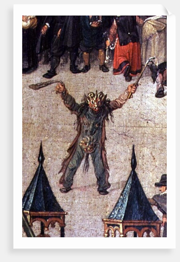 The Triumph of Archduchess Isabella in the Ommeganck in Brussels on 31st May 1615, detail of a figure in a devil costume, 1615 by Denys van Alsloot