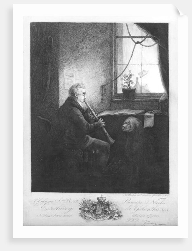 Duke Esterhazy Playing the Clarinet, 1809 by Josef Fischer