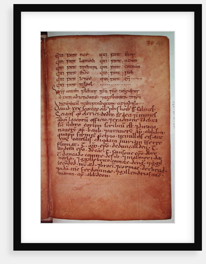 Ms 11.6.32 Charter issued to the clerics of Deer, by King David from 'The Book of Deer' by School Scottish
