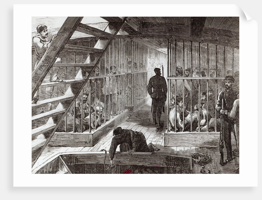 Caged prisoners on route to Botany Bay by English School
