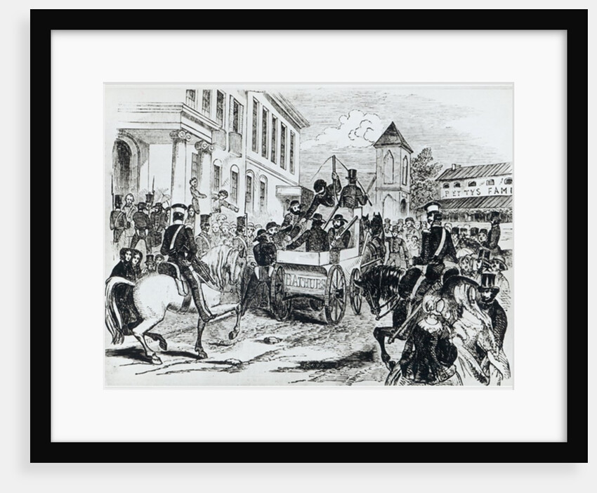 Arrival of the Government Conveyance at the Colonial Treasury, Sydney, on 21st August 1851 by Marshall Claxton