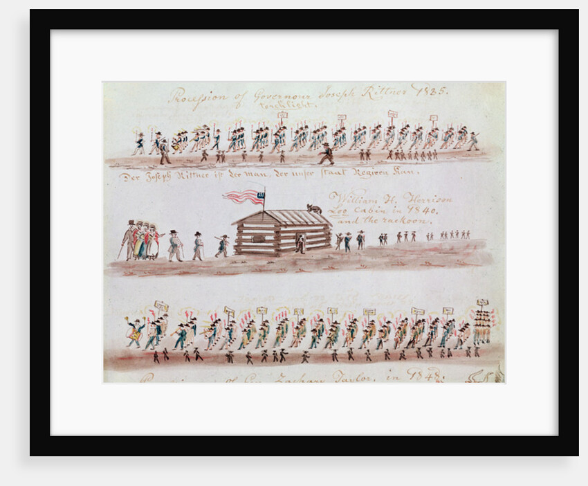 Three sketches depicting events in American history by Lewis Miller