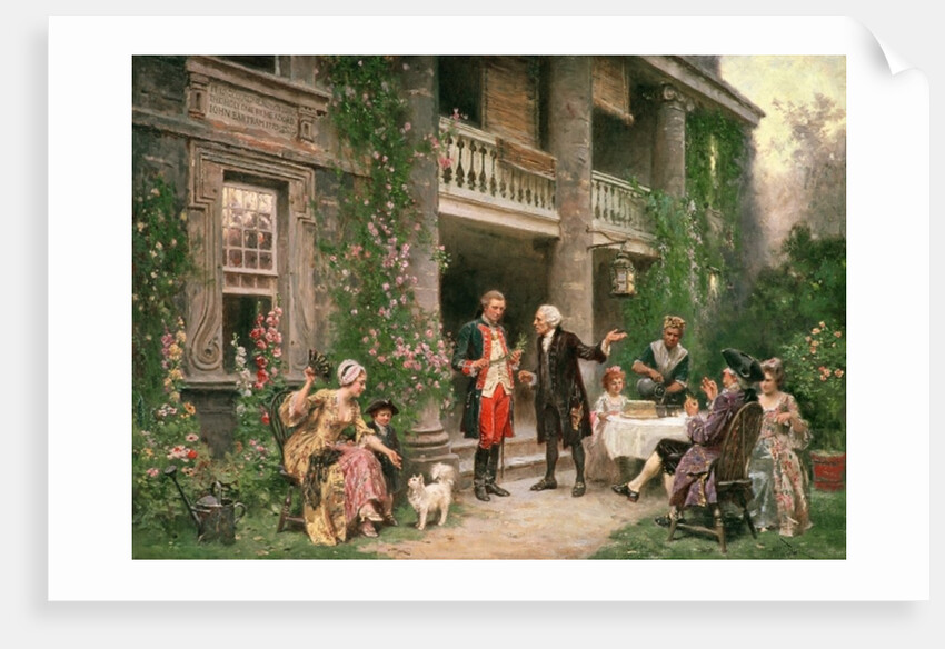 George Washington visiting Bartram's Garden in 1787, painted 1900 by Jean Leon Gerome Ferris