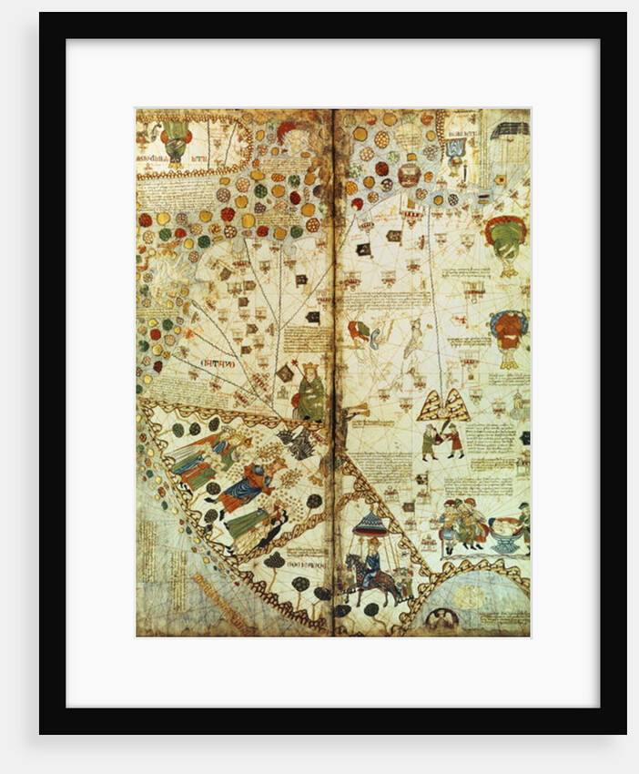 Detail from a Catalan World Map, 1375 by Catalan School