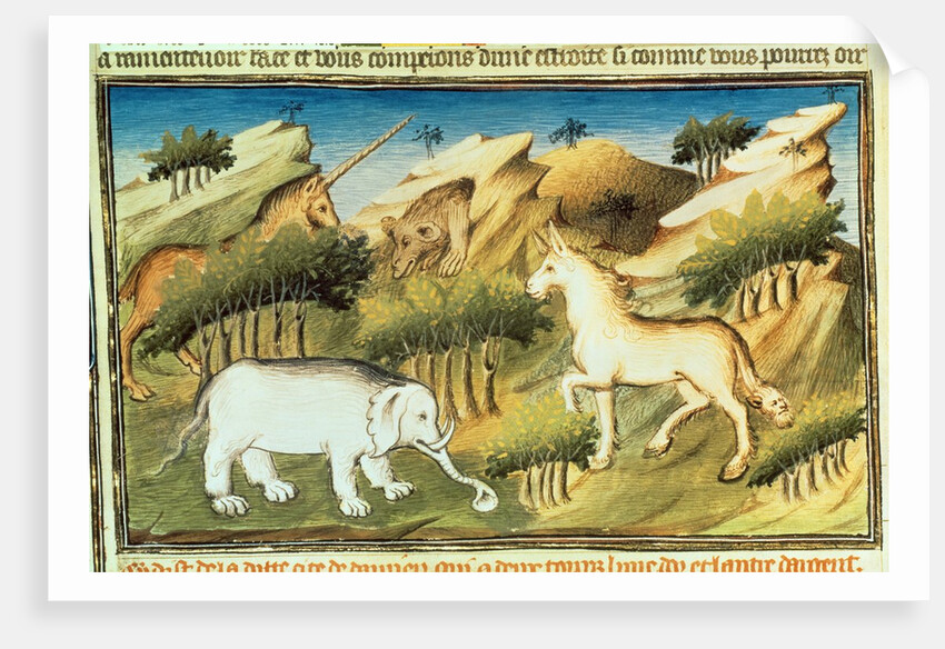 Mythical animals in the wilderness, c.1410-12 by Boucicaut Master