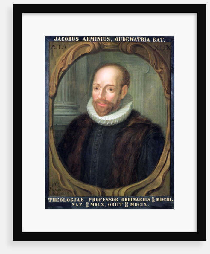 Jacobus Arminius, Professor of Theology at Leiden University by Anonymous Anonymous