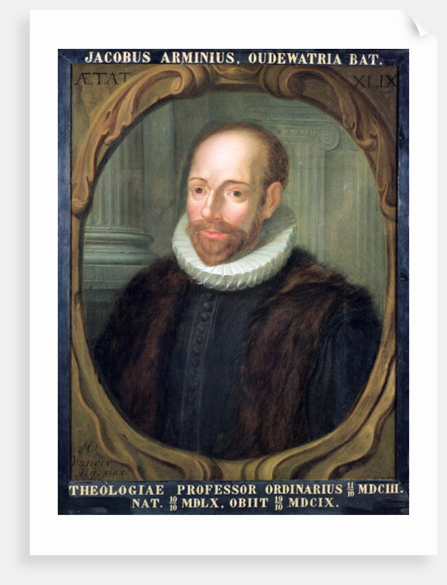 Jacobus Arminius, Professor of Theology at Leiden University by Anonymous Anonymous