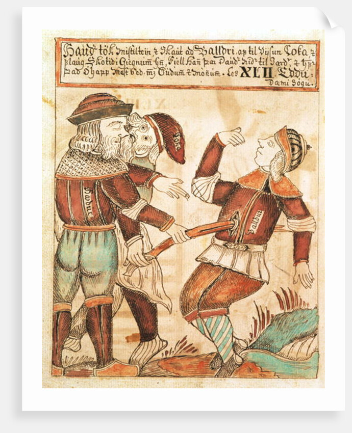 Ny Kgl Saml 1867.4, s.95v The Killing of Balder by Icelandic School