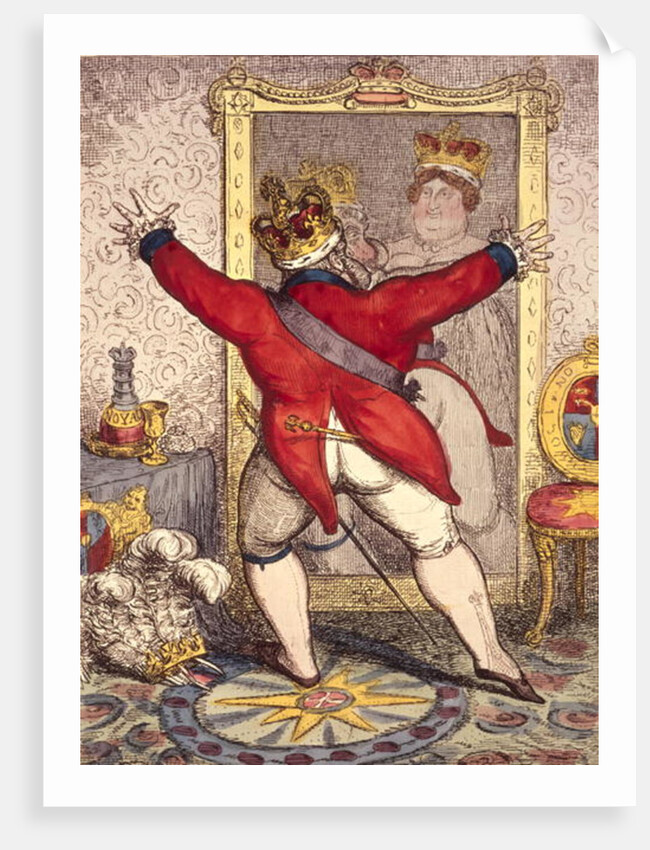 Reflection: To be, or not to be?, cartoon of King George IV of England, 1820 by Anonymous Anonymous