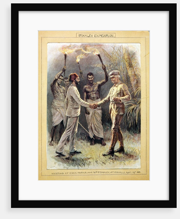 The meeting of Emin Pasha and Mr Stanley at Kavalli, 29th April, 1888 by Anonymous