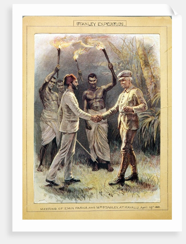 The meeting of Emin Pasha and Mr Stanley at Kavalli, 29th April, 1888 by Anonymous