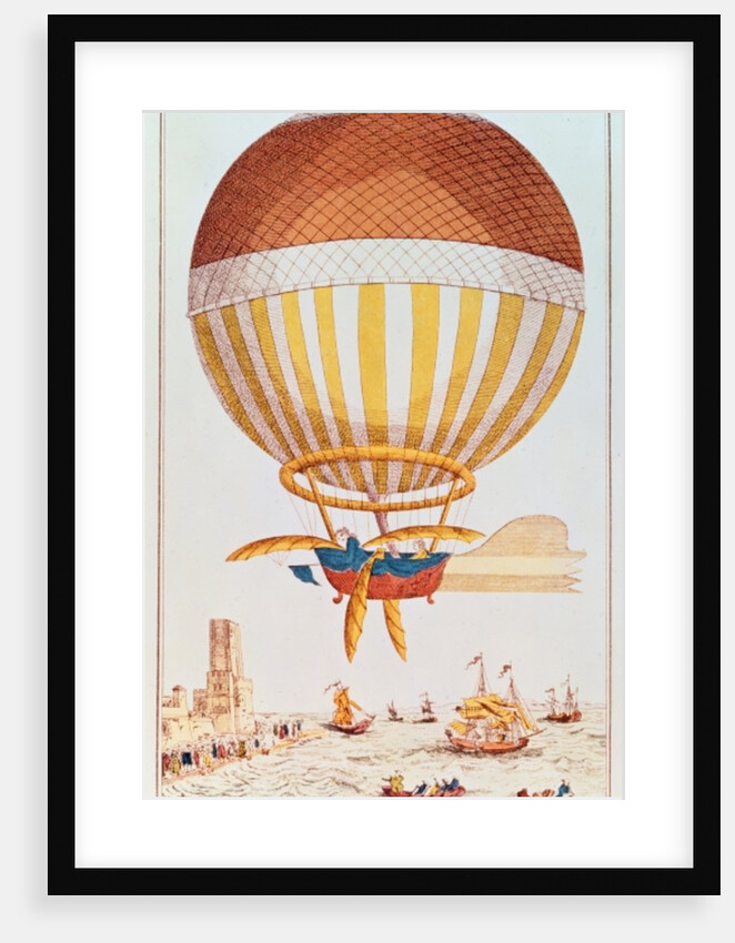 The First Channel Crossing by Air of Jean Pierre Francois Blanchard and John Jeffries, 1785 by French School