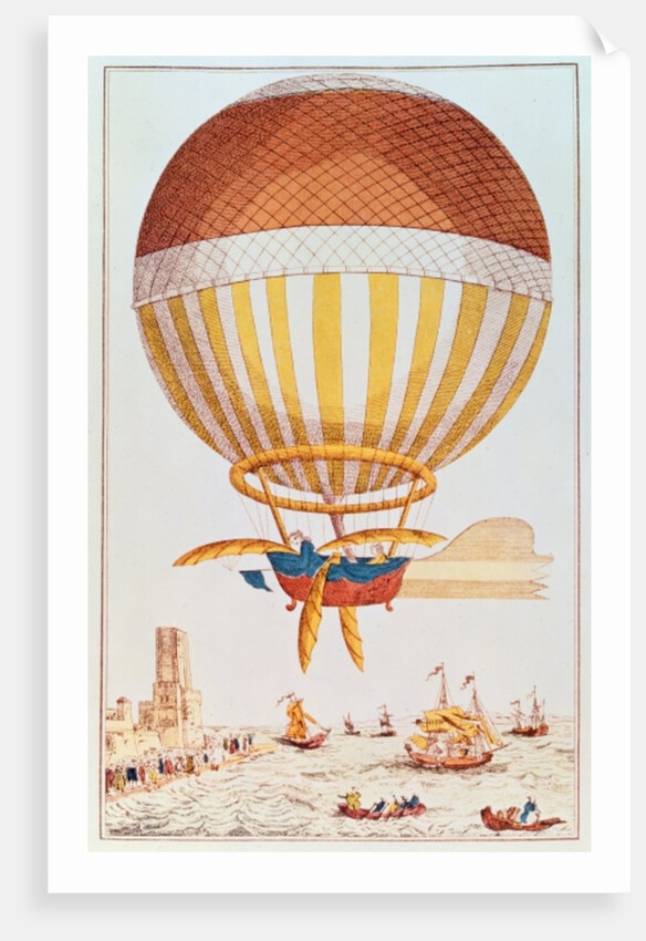 The First Channel Crossing by Air of Jean Pierre Francois Blanchard and John Jeffries, 1785 by French School