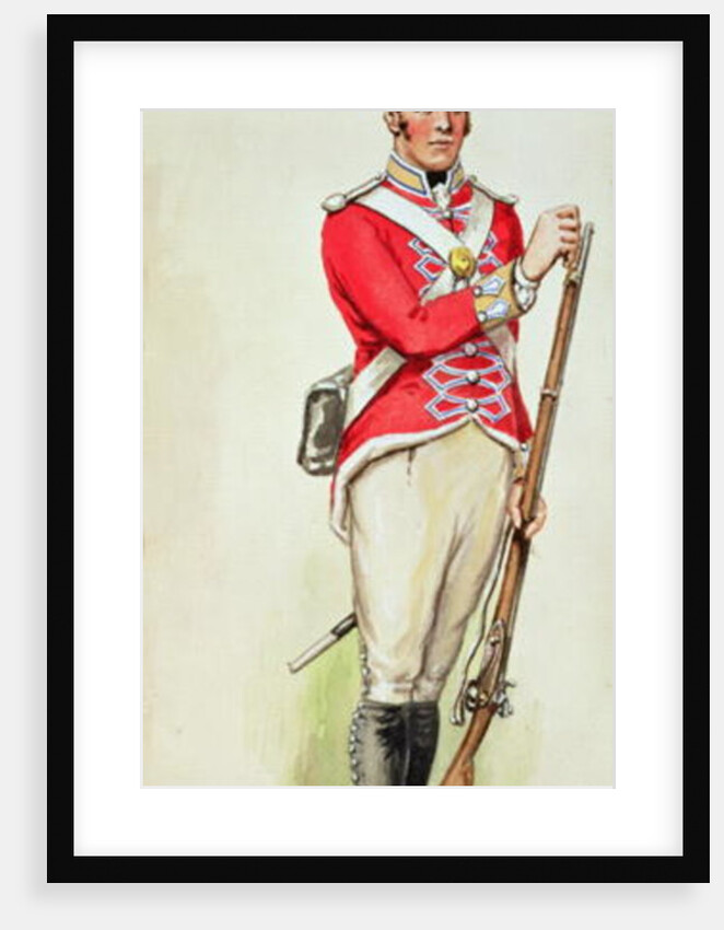 British soldier in Napoleonic times carrying a musket by English School