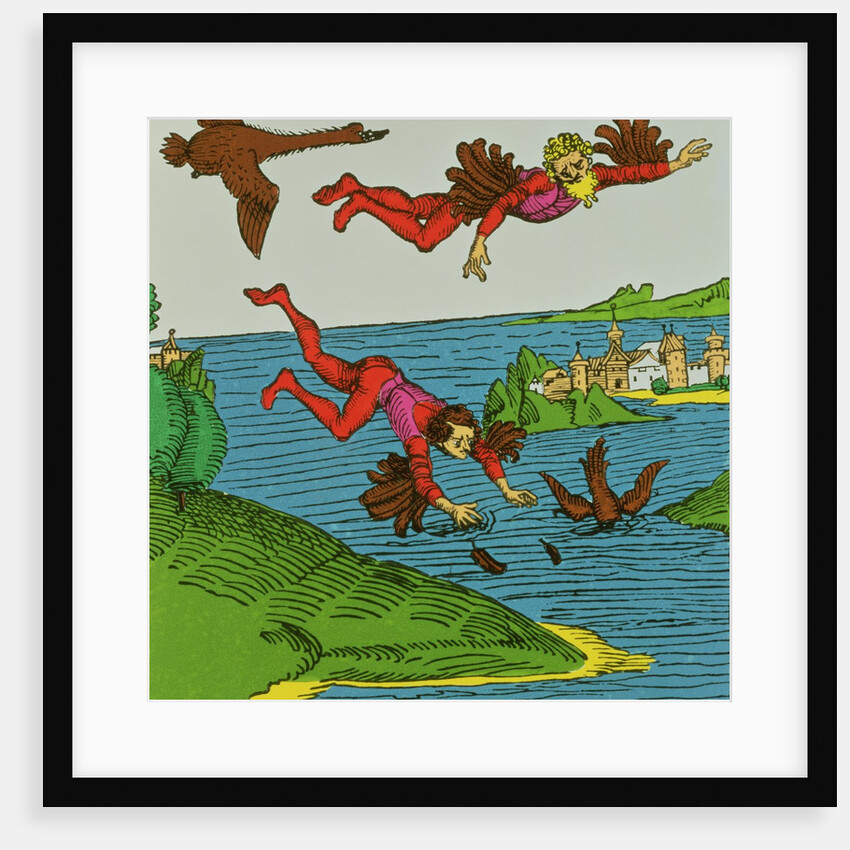 Daedalus and Icarus, 15th century by Anonymous