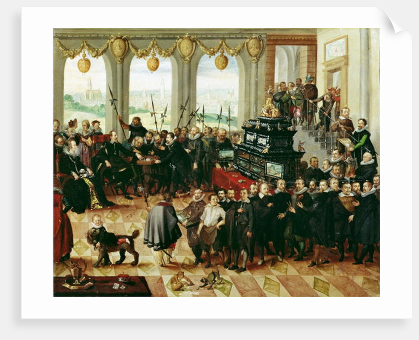 Presentation of the Pomeranian Kunstschrank to Duke Philip II of Pomerania-Stettin in 1617 by Anton Mozart