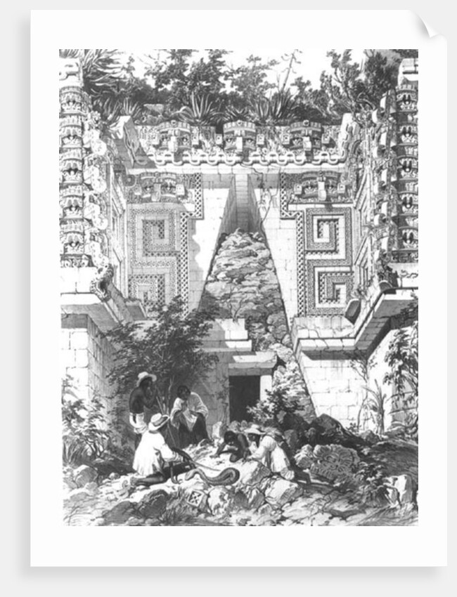 Ruins of a Mayan temple, 19th century by Anonymous