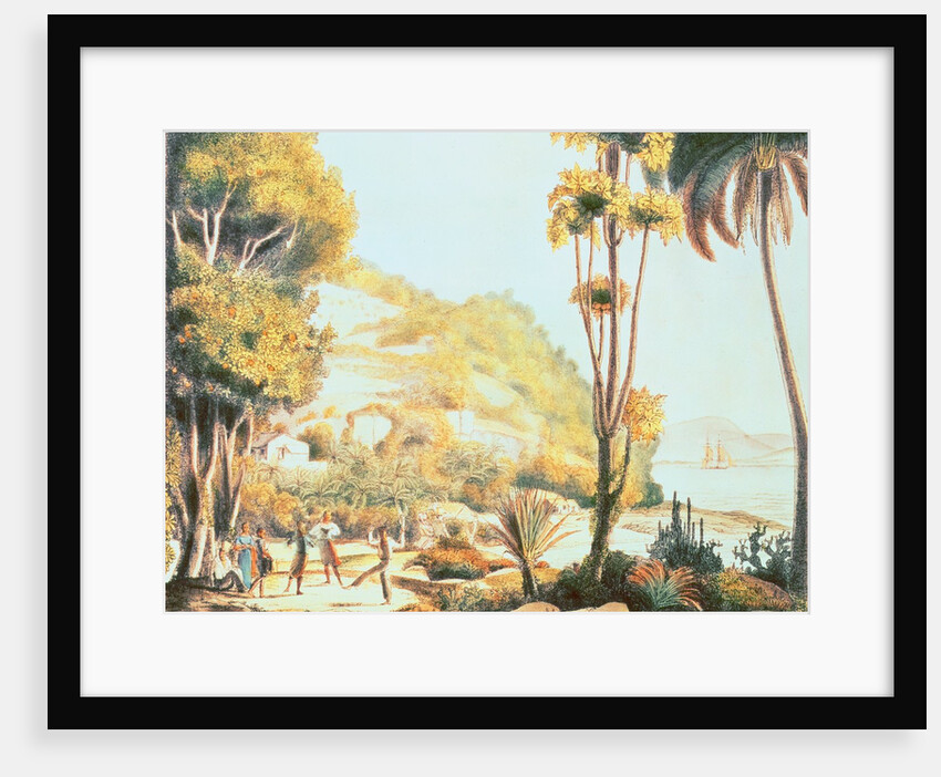 View of the coast of Brazil opposite the island of Santa Catarina, c.1825 by Ludwig Choris