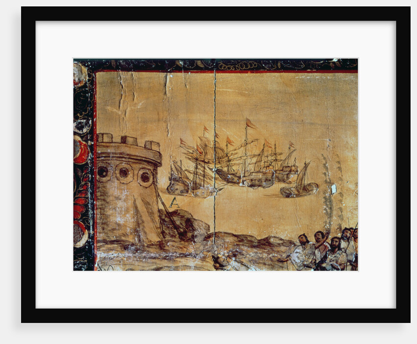Cortes sails for Mexico, 1518 by Spanish School