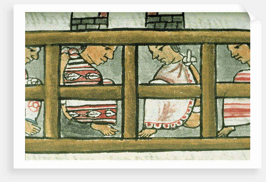 Ms Palat. 218-220 Book IX Aztec prisoners by Spanish School