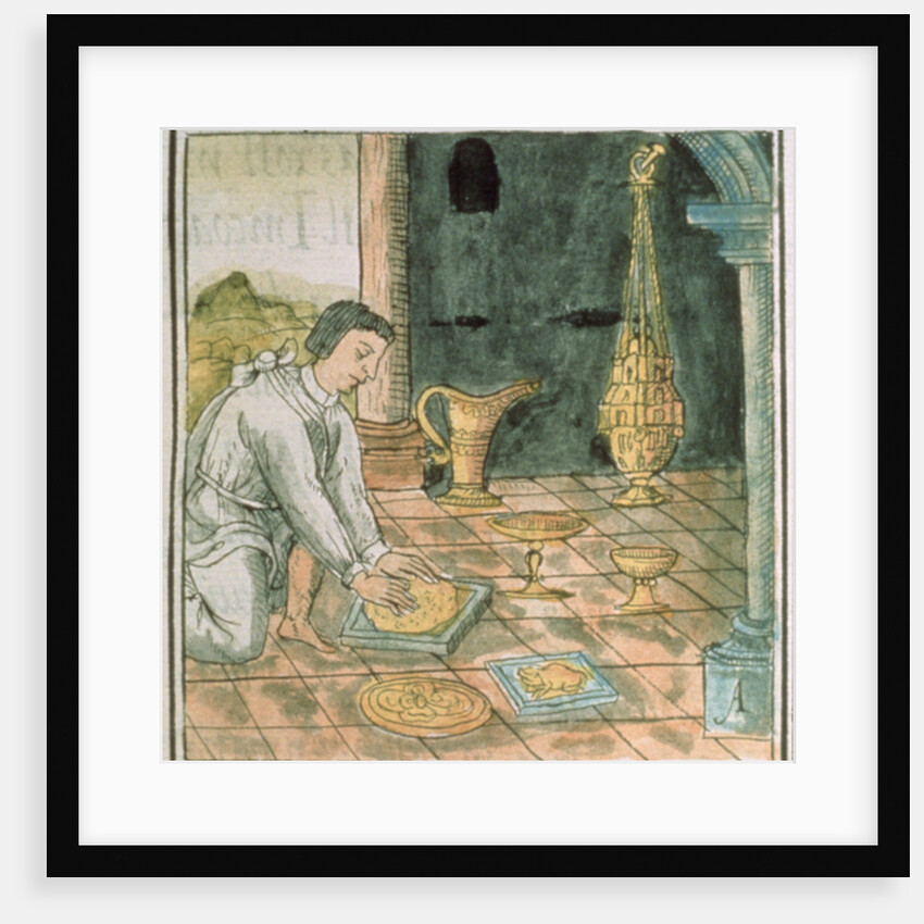 Ms Palat. 218-220 Book IX Gold objects in an Aztec shop by Spanish School
