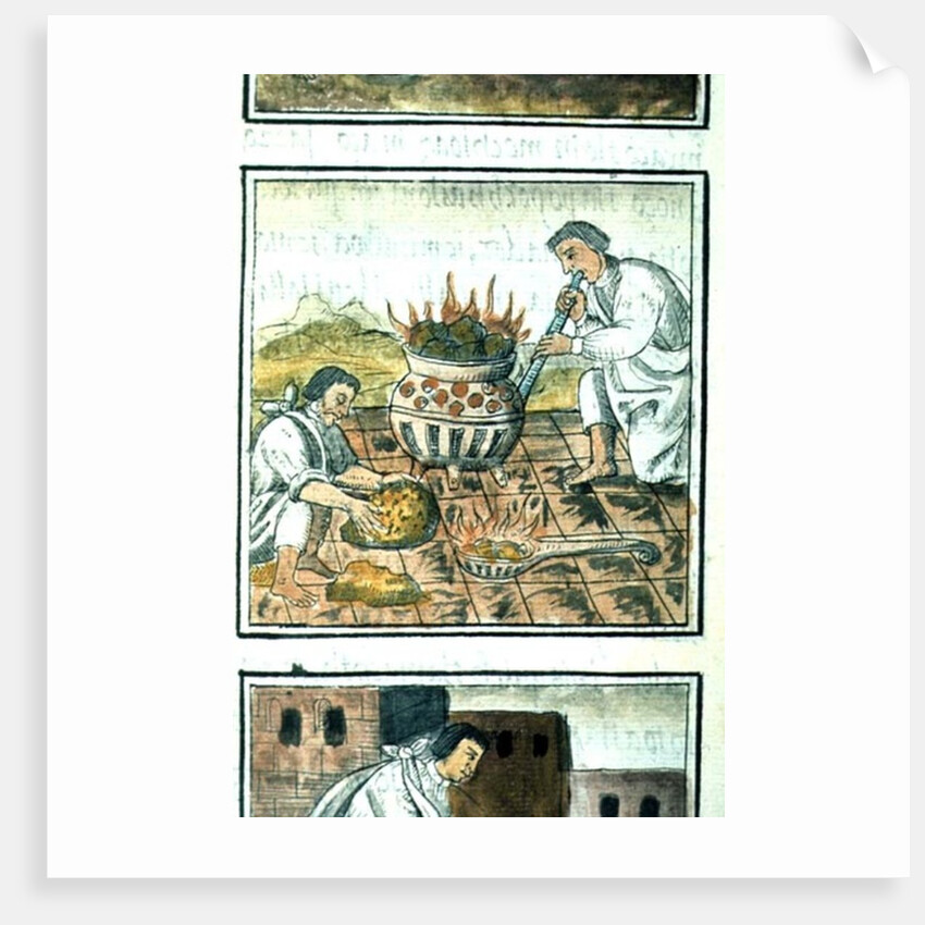 Ms Palat. 218-220 Book IX Melting and casting gold in the Aztec empire by Spanish School