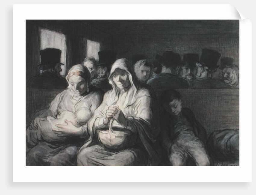 The Third Class Carriage, 1864 by Honore Daumier