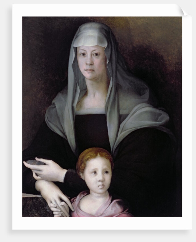 Portrait of Maria Salviati with Giulia de' Medici, c.1539 by Jacopo Pontormo