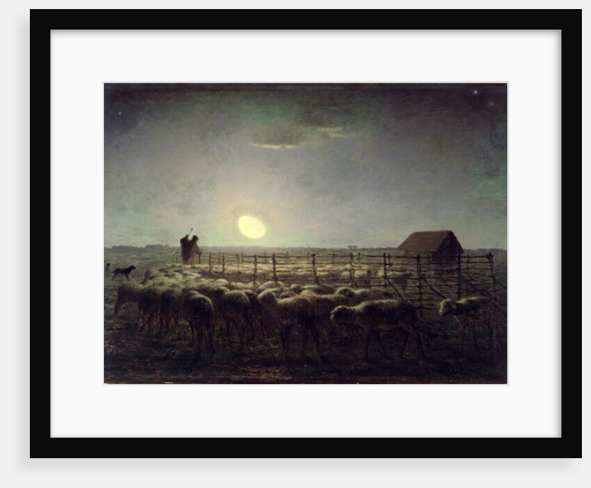 The Sheepfold, Moonlight, 1856-60 by Jean-Francois Millet