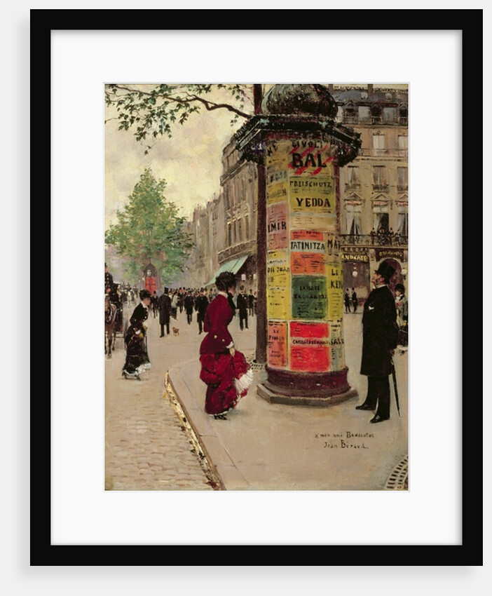 Paris Kiosk, early 1880s by Jean Beraud