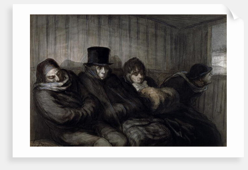 The Second Class Carriage, 1864 by Honore Daumier