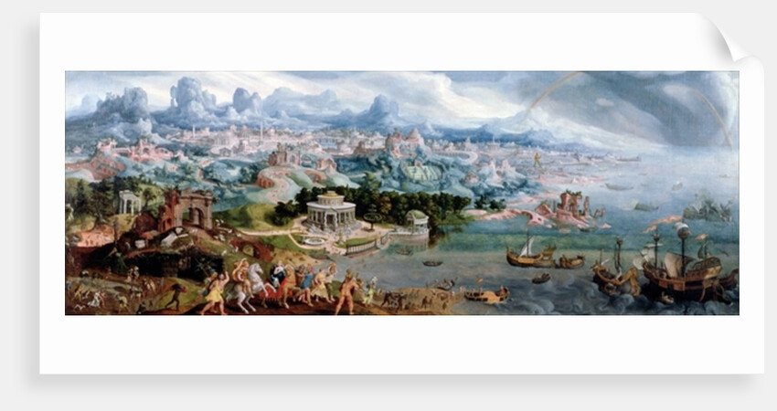 Panoramic Fantasy with the Abduction of Helen, 1535 by Maerten van Heemskerck