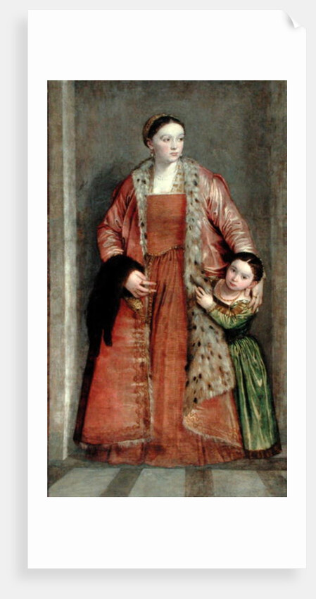 Portrait of Countess Livia da Porto Thiene and her Daughter, Portia, c.1551 by Veronese