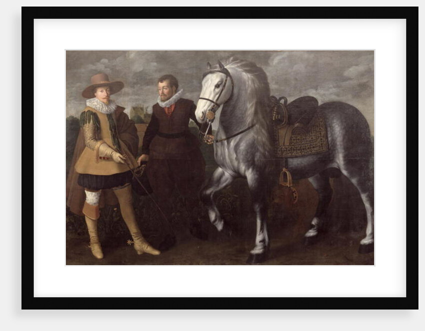 Portrait of a Gentleman with His Horse and Groom, 1624 by Adriaen I van Nieulandt