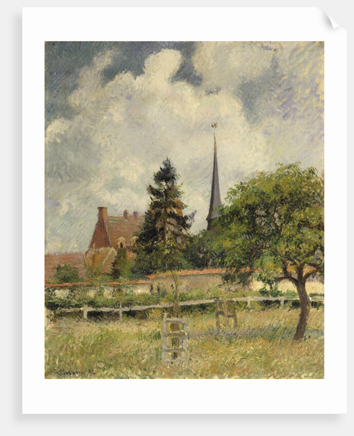 The Church at Eragny, 1884 by Camille Pissarro