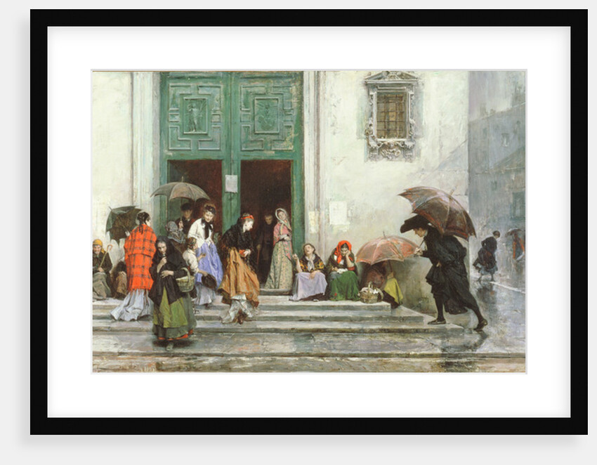 Coming Out of Church, before 1875 by Raimundo de Madrazo y Garreta