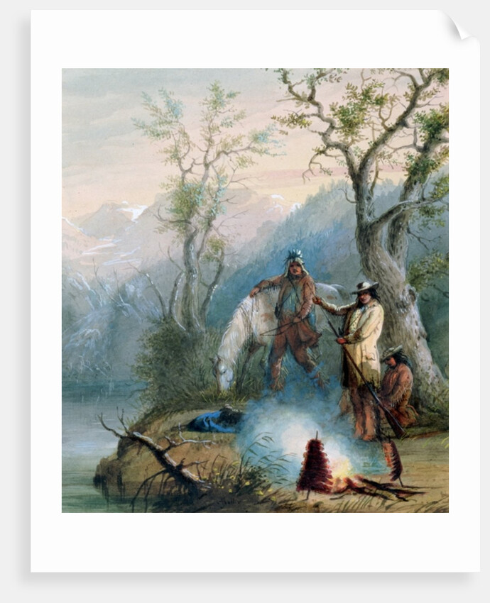 Roasting the Hump Rib, 1837 by Alfred Jacob Miller