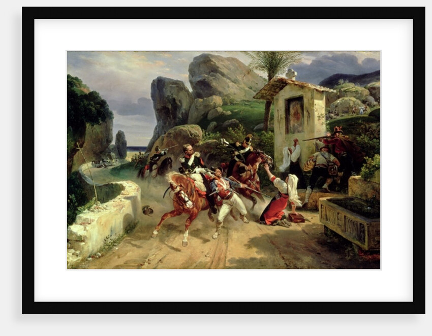 Italian Brigands Surprised by Papal Troops, 1831 by Emile Jean Horace Vernet