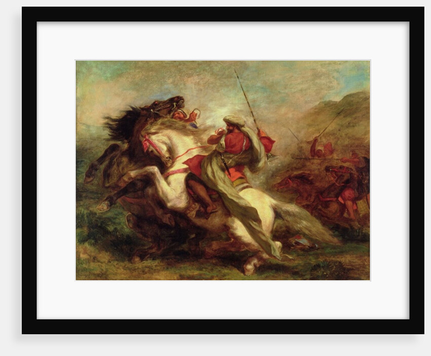Collision of Moorish Horsemen, 1843-44 by Ferdinand Victor Eugene Delacroix