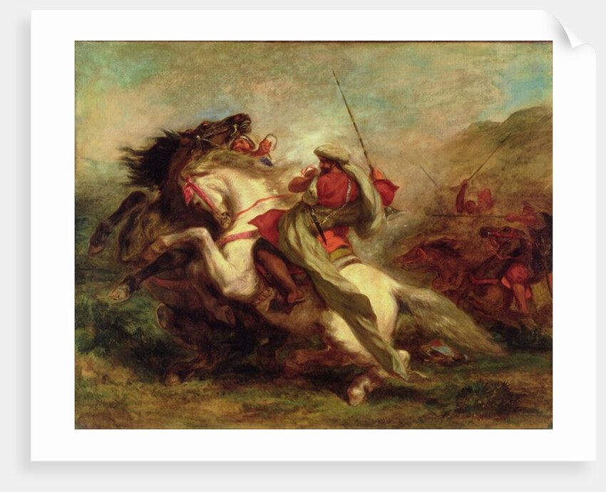 Collision of Moorish Horsemen, 1843-44 by Ferdinand Victor Eugene Delacroix