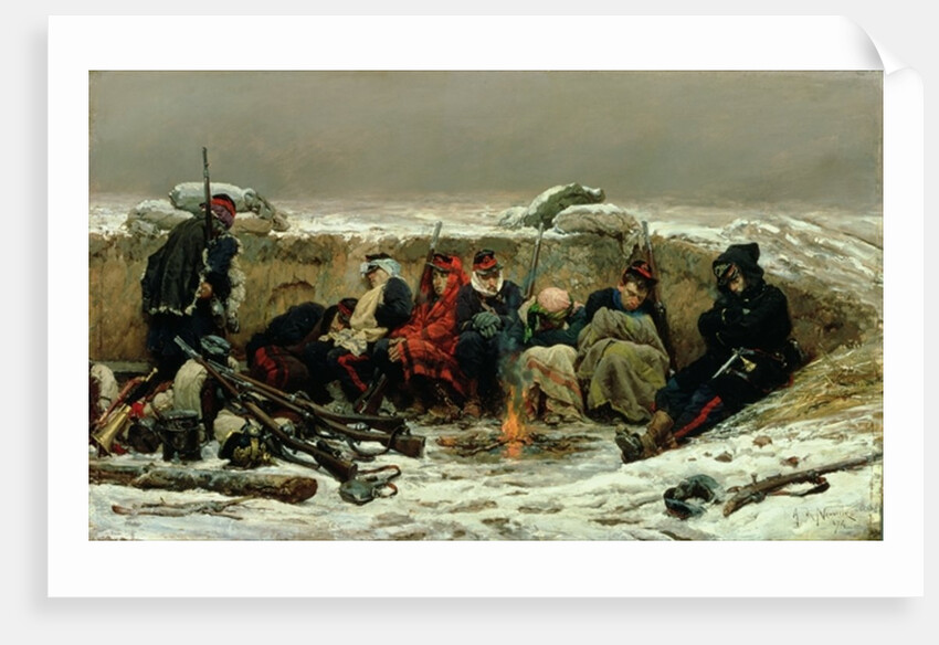 In the Trenches, 1874 by Alphonse Marie de Neuville