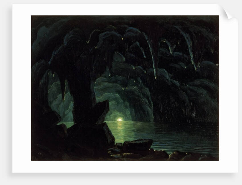 The Blue Grotto, Capri by Albert Bierstadt