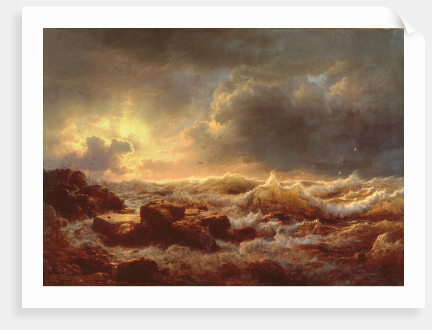 Clearing Up - Coast of Sicily, 1847 by Andreas Achenbach