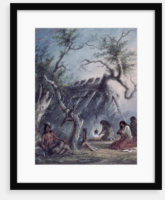 Indian Lodge, 1837 by Alfred Jacob Miller