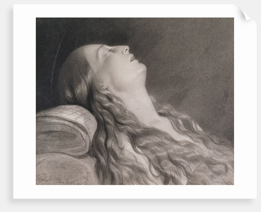 Louise Vernet on her Death Bed by Hippolyte (1797-1856) Delaroche