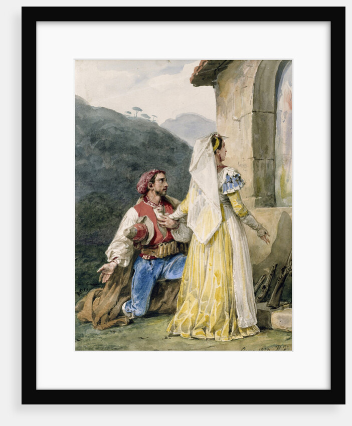 Italian peasants before a shrine, 1829 by Emile Jean Horace Vernet