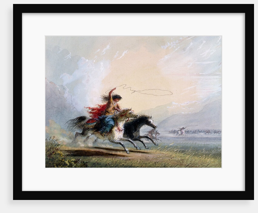 Shoshone woman catching a horse, 1837 by Alfred Jacob Miller
