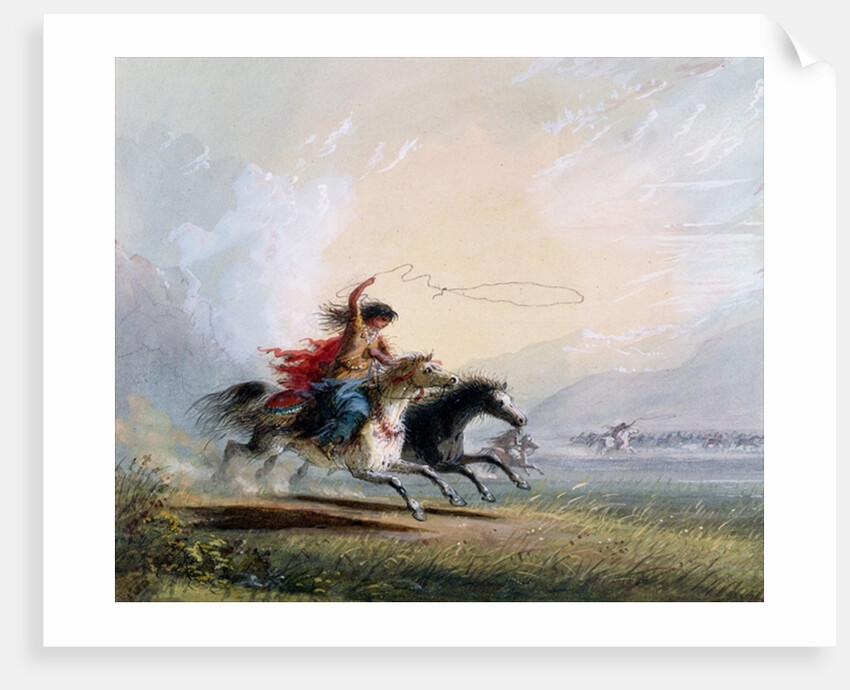 Shoshone woman catching a horse, 1837 by Alfred Jacob Miller